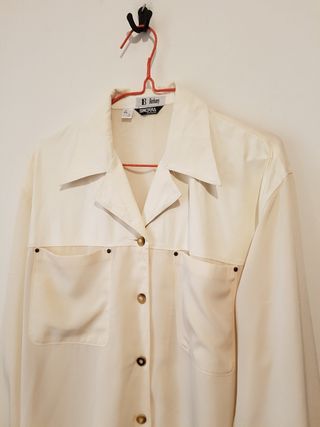 80s Simorra camisa cuello pin-up