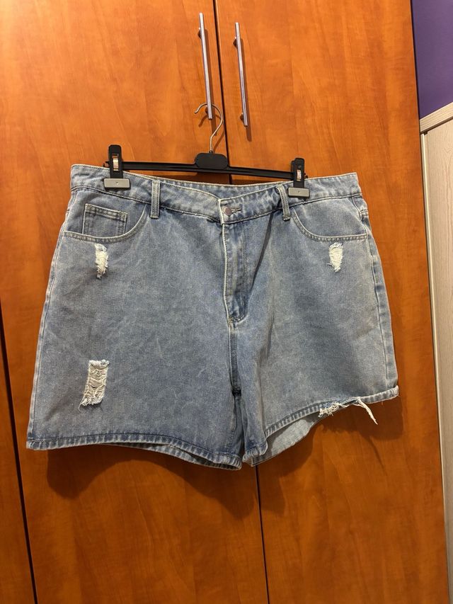 Shorts vaqueros desgastados