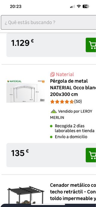 Pérgola de aluminio NATERIAL gris