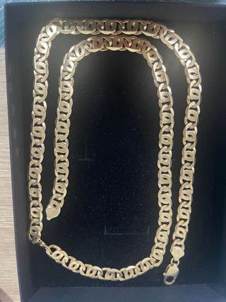 conjunto cadena y pulsera oro macizo 18k