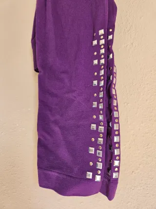 Leggings Indero Morados con Pedrería Talla L/XL