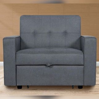 ✅SOFA CAMA INDIVIDUAL IZAN GRIS 110cm NUEVO