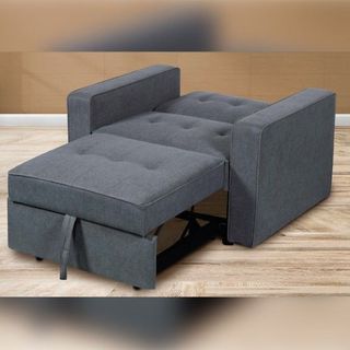 ✅SOFA CAMA INDIVIDUAL IZAN GRIS 110cm NUEVO