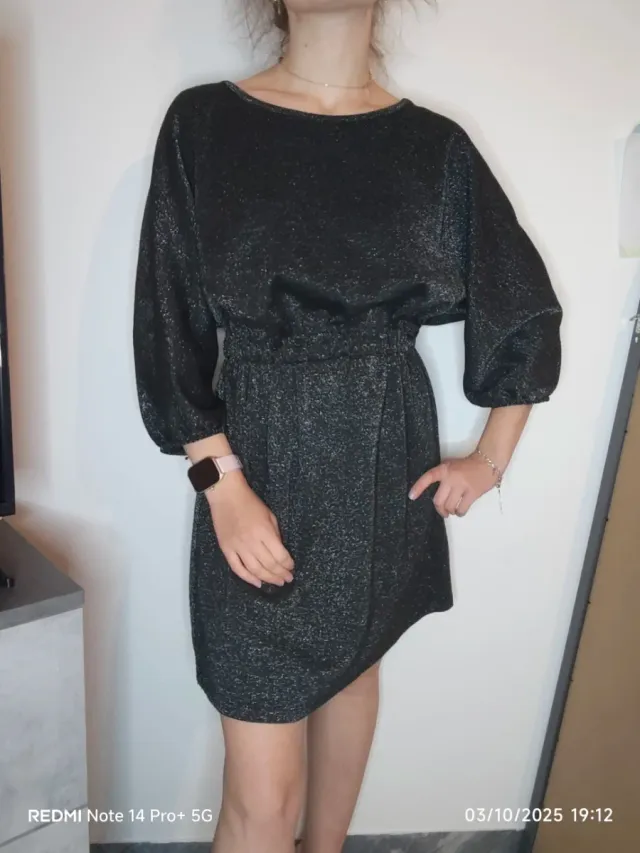 Vestito Nazzaro taglia unica nero/argento