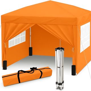 R077 Carpa Plegable 3x3m con Paredes y Pesos