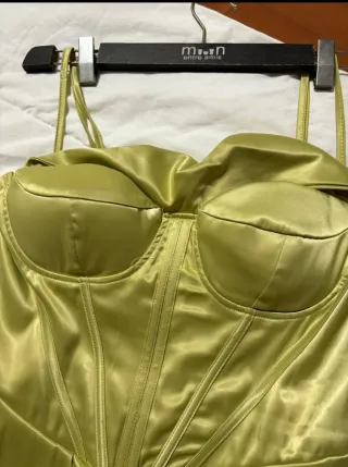 Abito elegante Shein verde con corpetto 