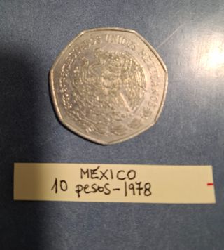 Moneda 10 Pesos México 1978