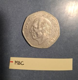 Moneda 10 Pesos México 1978