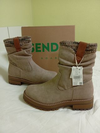 Botines tacón ancho y felpa interior Senda Road 40
