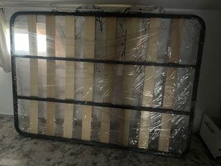 Somier metálico con lamas de madera 135cm
