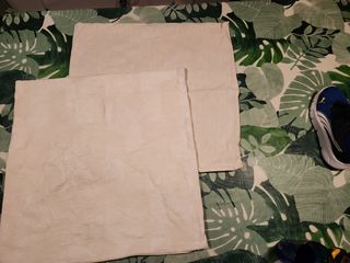 2 Fundas Cojín Ikea 50x50 Lino Algodón Beige