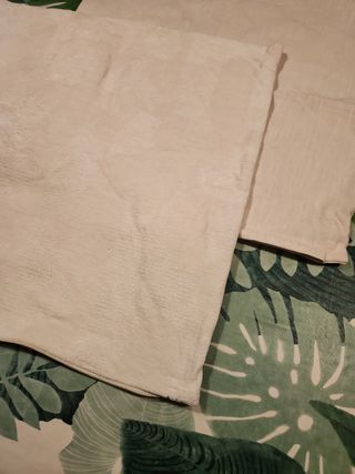 2 Fundas Cojín Ikea 50x50 Lino Algodón Beige