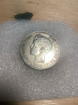 Moneda Alfonso XIII 5 Pesetas 1898