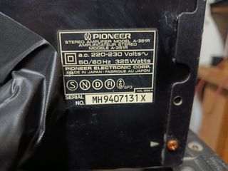 Amplificador Pioneer A-351R Negro