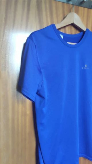 Camiseta Fitness Domyos Azul Transpirable Talla S