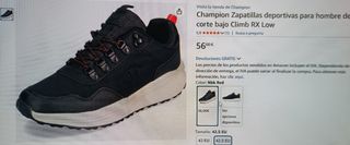 Zapatillas Champion Negras y Rojas