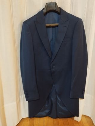 Chaqué de hombre azul
