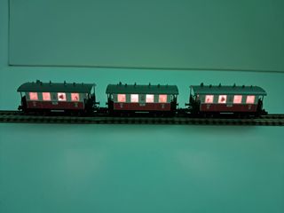 Escala N - 3 coches de viajeros de tren alpino