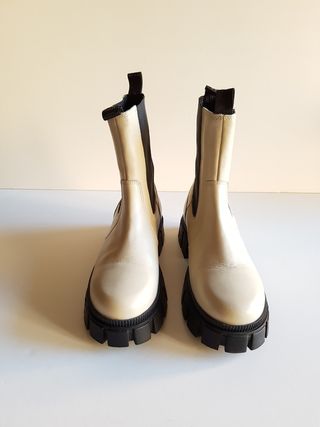 ASRA botines truck piel blanco