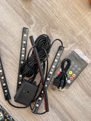 Luces led USB con mando para coche sofá cama.Nueva