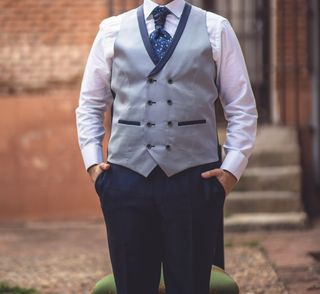Traje de Novio Javier Arnaiz Azul y Gris