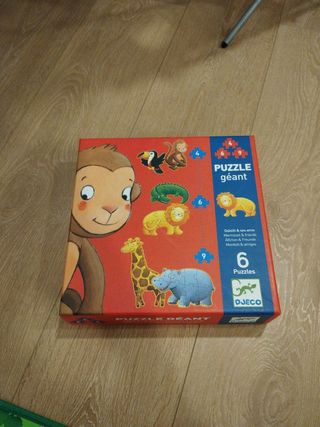 Puzzle Gigante DJECO 6 Puzzles Animales