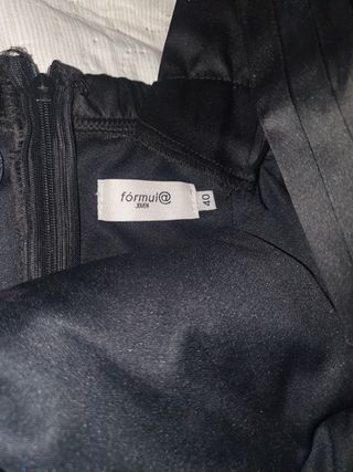 Vestido de cóctel asimétrico blanco y negro
