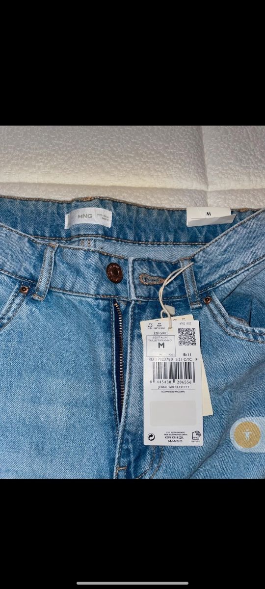 Vaqueros Mango Anchos Azul