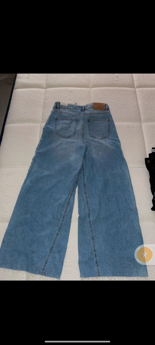 Vaqueros Mango Anchos Azul