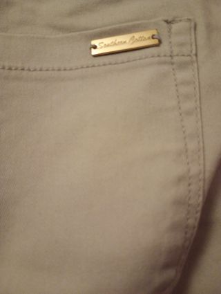 Pantalón largo mujer gris claro
