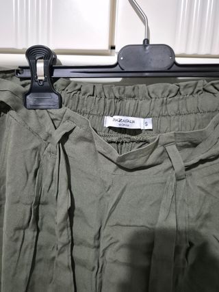 Pantaloni Zara vita alta verde taglia S