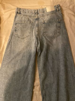 Pantalón vaquero ancho azul