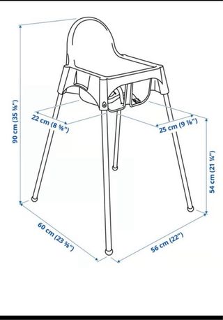 Trona IKEA blanca sin bandeja