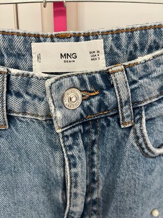 Vaqueros Mango Talla 36 con Perlas