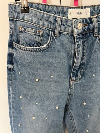 Vaqueros Mango Talla 36 con Perlas