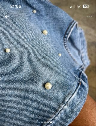Vaqueros Mango Talla 36 con Perlas