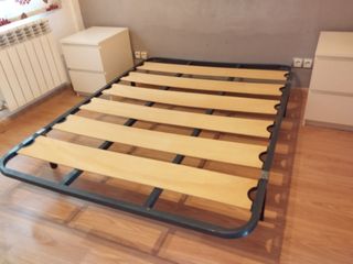 Somier Metálico 135cm con Láminas de Madera