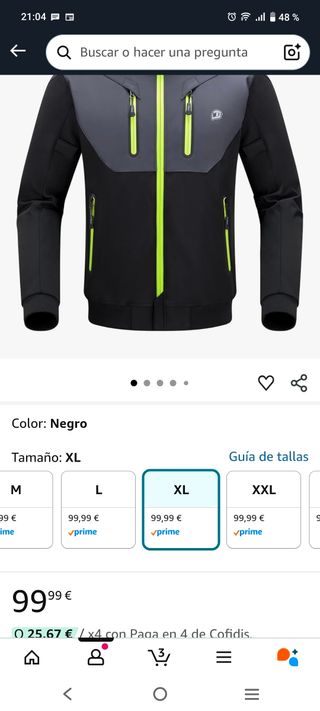 Chaqueta de Moto BORLENI Negra talla XL 