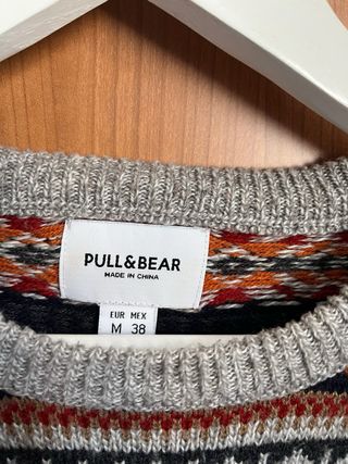 Jersey Pull&Bear hombre lana estampado