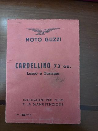 Libretto Uso Moto Guzzi Cardellino 73cc
