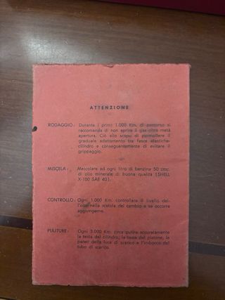 Libretto Uso Moto Guzzi Cardellino 73cc