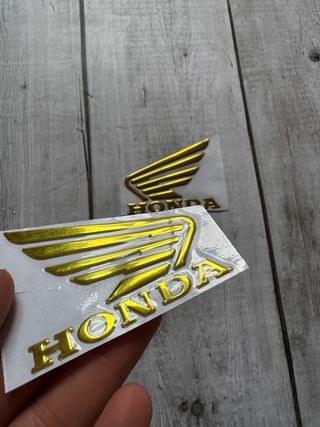 EMBLEMAS HONDA DORADOS CARENADO DEPOSITO MOTO LOGO