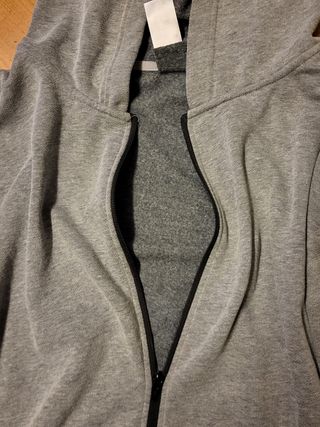 Felpa oversize grigio zip 4XL