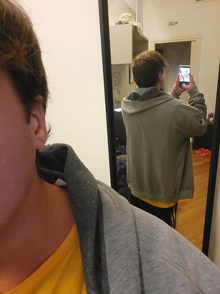 Felpa oversize grigio zip 4XL