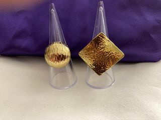 Anillos bisutería dorados
