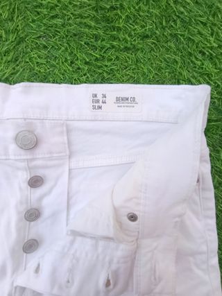 Pantalones cortos vaqueros blancos Denim Talla M