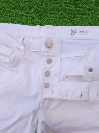 Pantalones cortos vaqueros blancos Denim Talla M