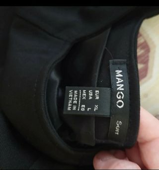 Traje Mango Negro y Gris