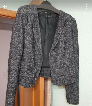 Traje Mango Negro y Gris