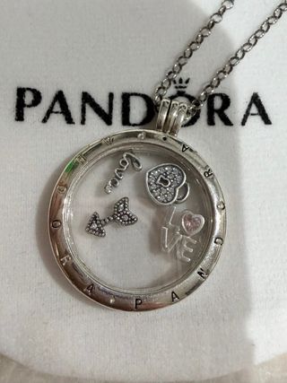 Pandora Locket con Abalorios Corazón y Amor